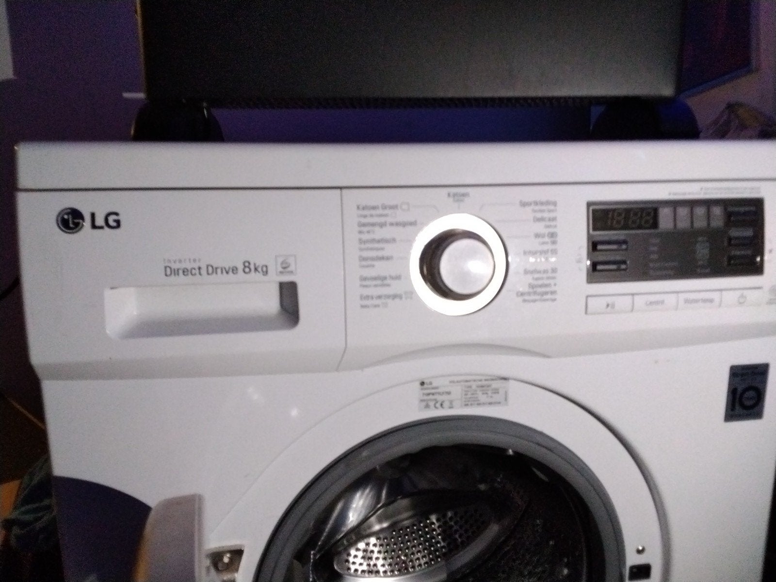 LG Direct Drive 8kg Wasmachine - Zo goed als nieuw, Ophalen, 1200 tot 1600 toeren, 8 tot 10 kg, Zo goed als nieuw