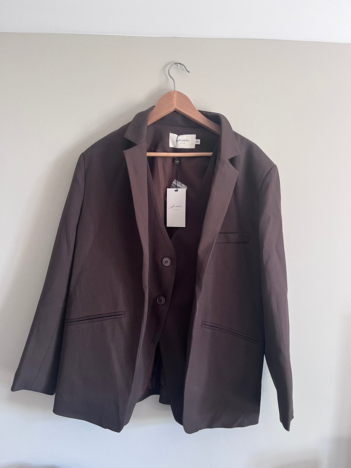Gilet blazer, Kleding | Dames, Verzenden, Zo goed als nieuw, Bruin