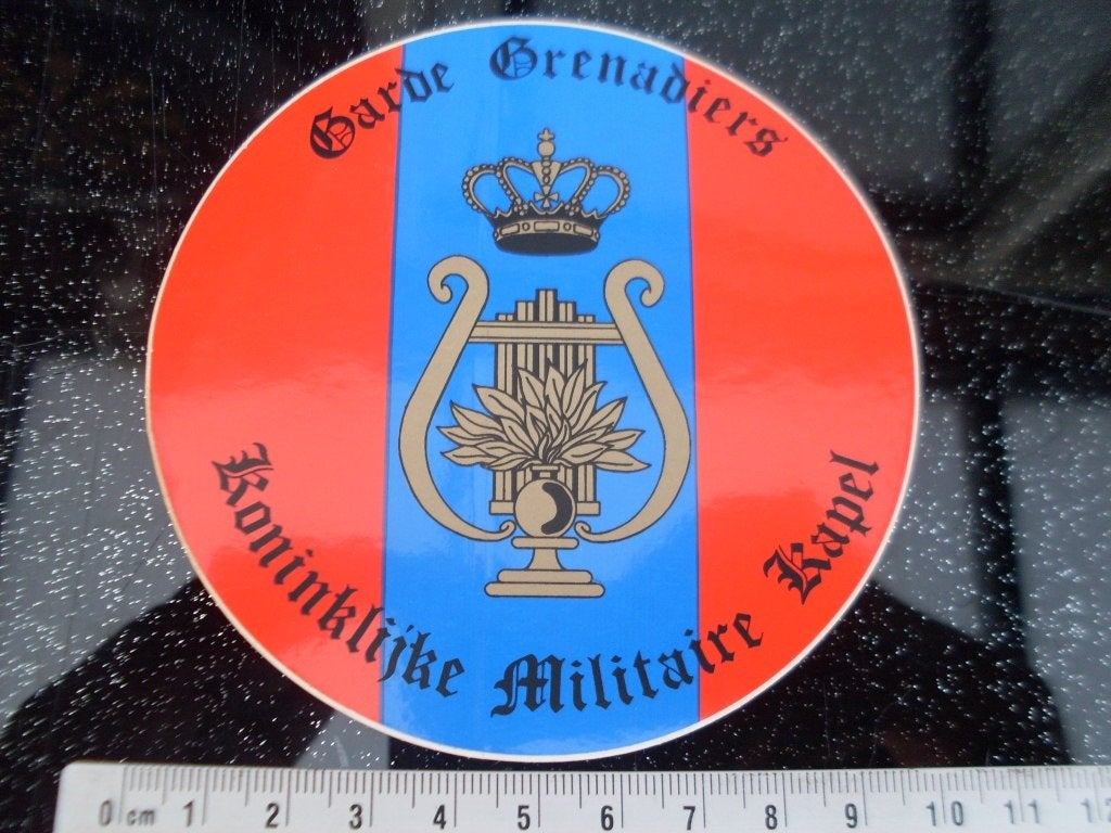 sticker Garde Grenadiers koninklijke militaire kapel embleem, Verzenden, Zo goed als nieuw, Bedrijf of Vereniging