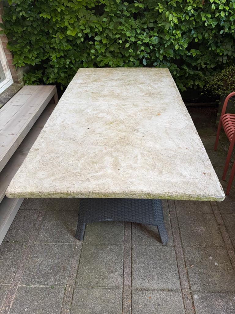 Tuintafel gratis meenemen., Ophalen, Gebruikt, Rechthoekig, Overige materialen