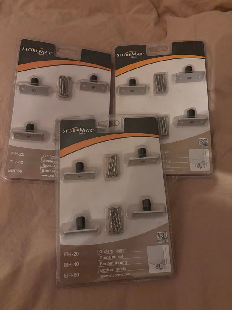 StoreMax Ondergeleiders (3 stuks) - Nieuw in verpakking, Doe-het-zelf en Verbouw, Hang- en Sluitwerk, Verzenden, Zo goed als nieuw