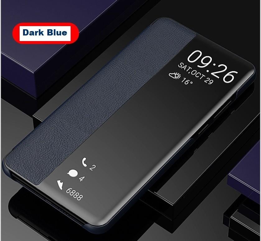 View Flip Smart Cover Set voor Huawei P30 Pro _ Dk. blauw, Verzenden, Nieuw, Hoesje of Tasje