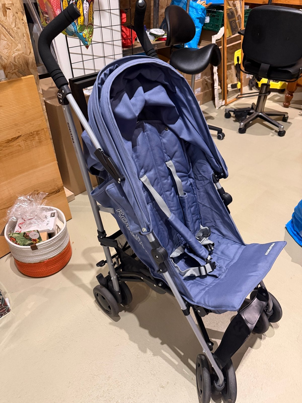 Koelstra Buggy - Blauw - zo goed als nieuw, Ophalen, Gebruikt, Koelstra, Verstelbare rugleuning