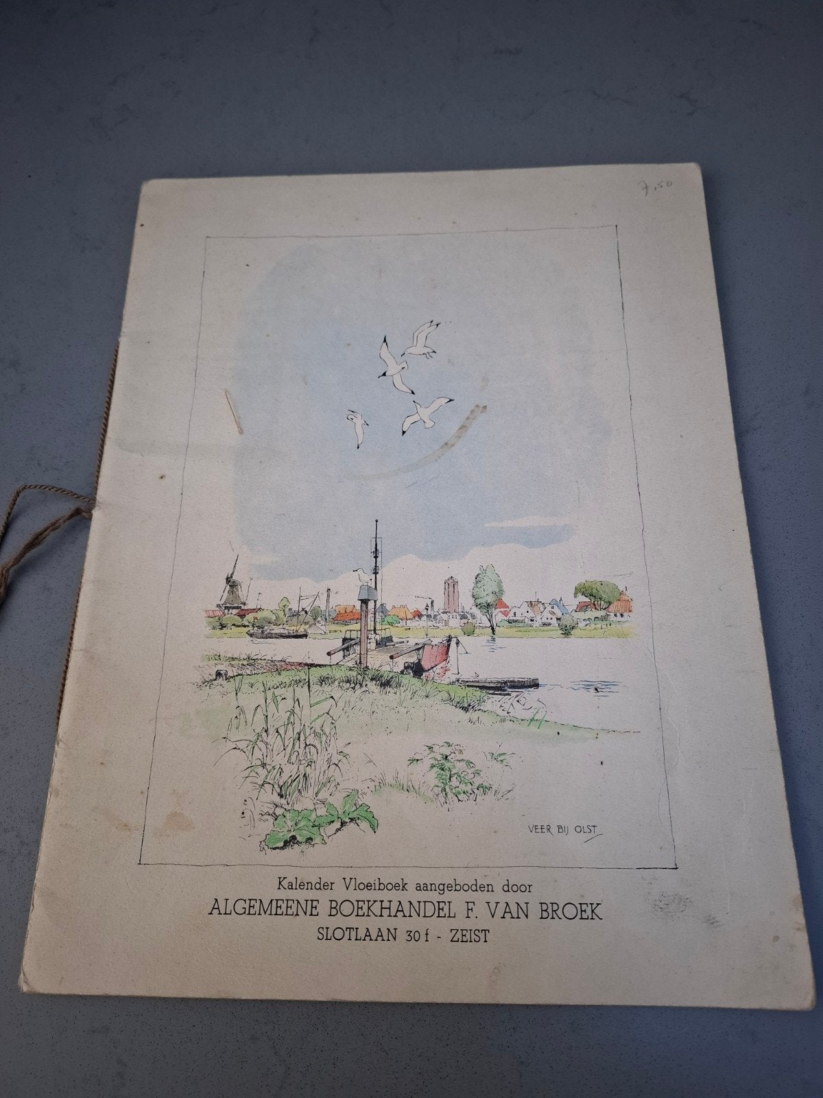 Vloeiboek Kalender 1938 met advertenties en illustraties, Ophalen of Verzenden