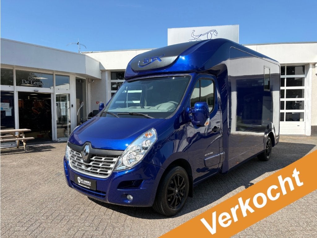 Verkocht: Renault Master STX Hengstenuitvoering Automaat, Ophalen, Zo goed als nieuw, Polyester, 2-paards trailer