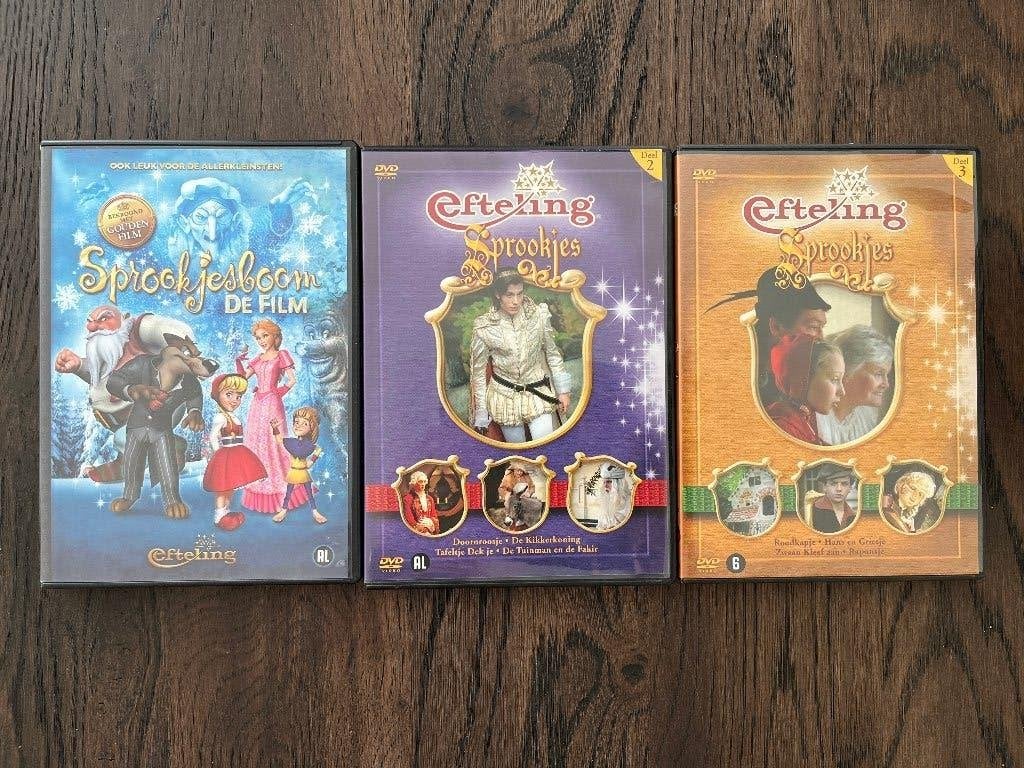 Efteling 3 dvd's, Ophalen of Verzenden, Zo goed als nieuw, Overige typen