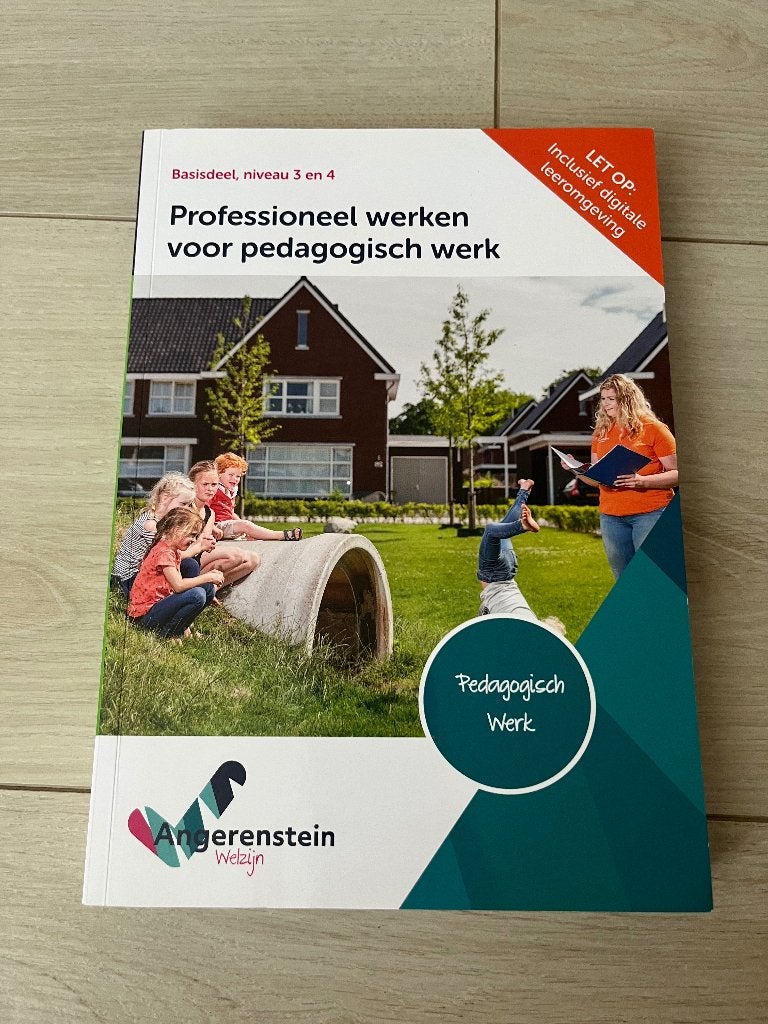 Professioneel werken voor pedagogisch werk niveau 3 en 4, Ophalen of Verzenden, Alpha, Zo goed als nieuw, MBO