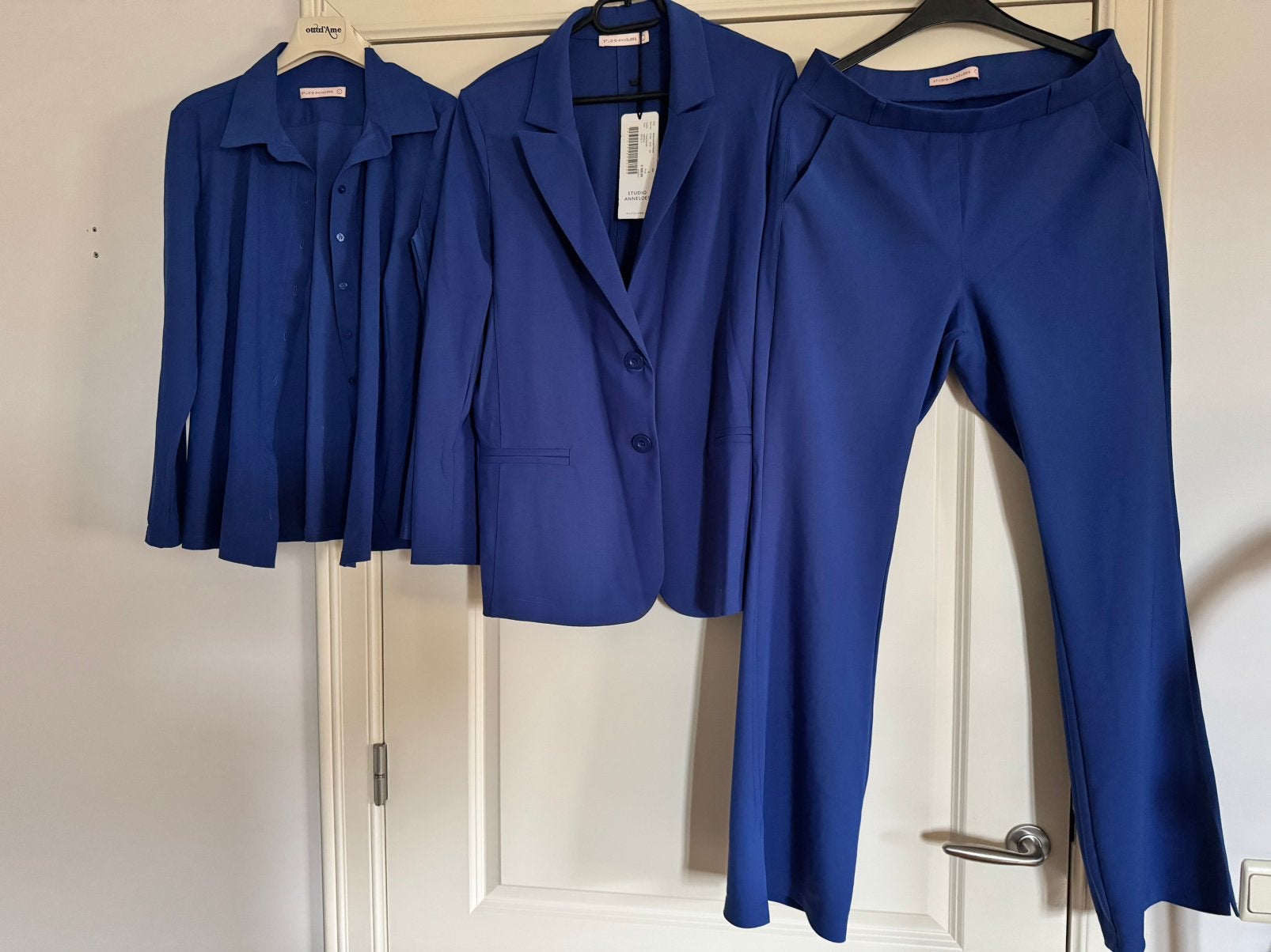Studio Anneloes blazet, broek en poppy blouse maat L, Maat 42/44 (L), Nieuw, Lang, Verzenden
