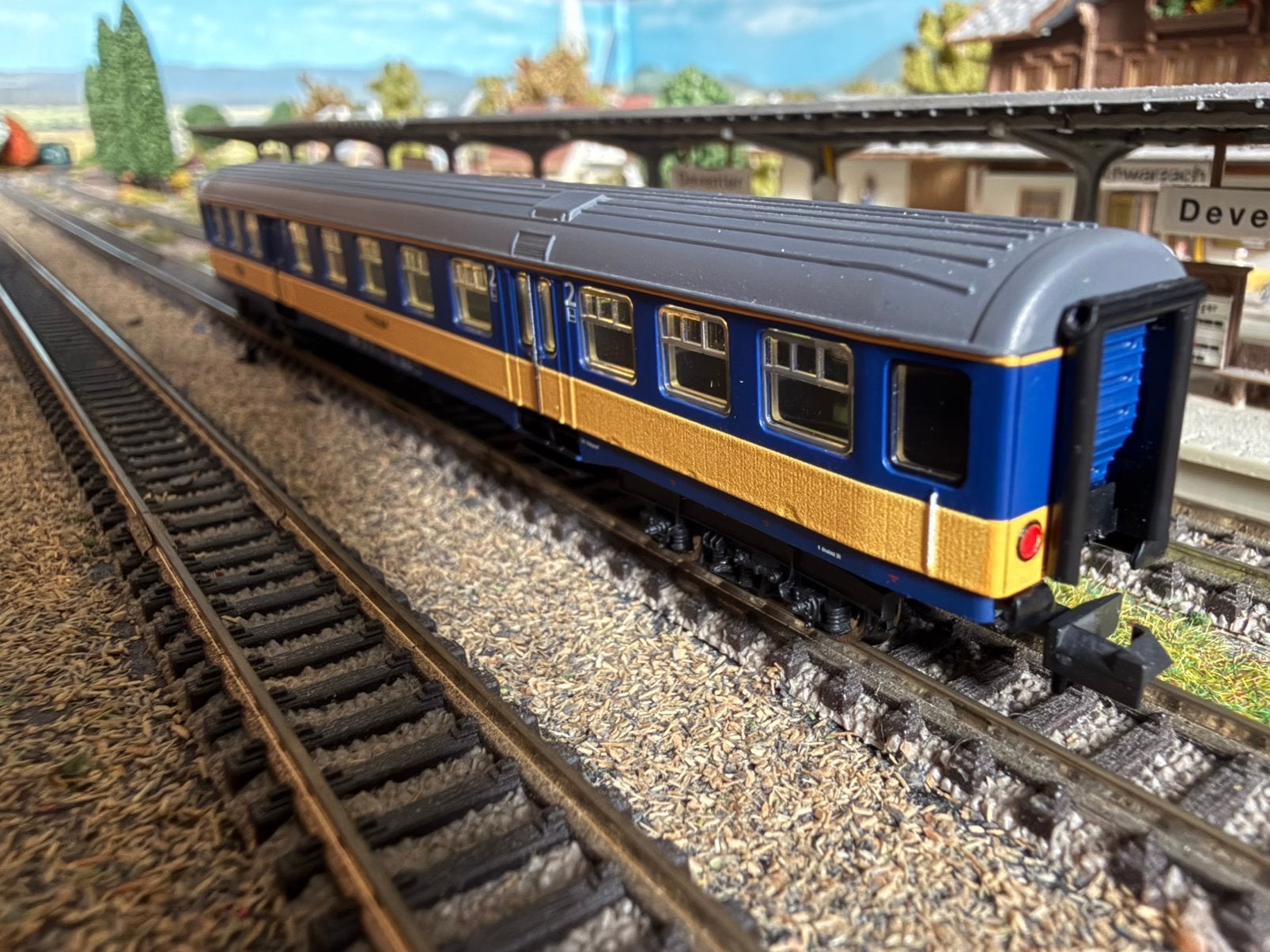 Fleischmann piccolo 814707 - NS Plan W, Gelijkstroom, Fleischmann, Wagon, Ophalen of Verzenden