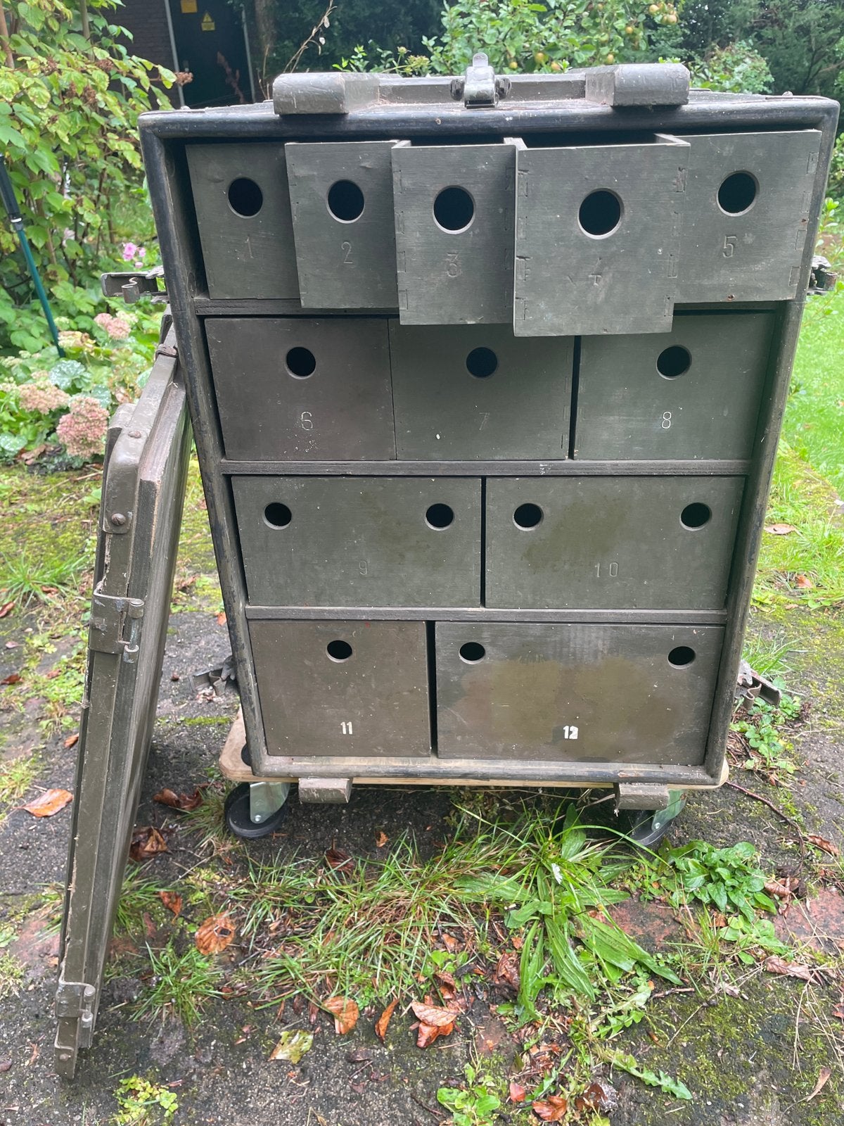 Militaire kist met 12 laden, Ophalen, Gebruikt, 5 laden of meer, 50 tot 100 cm