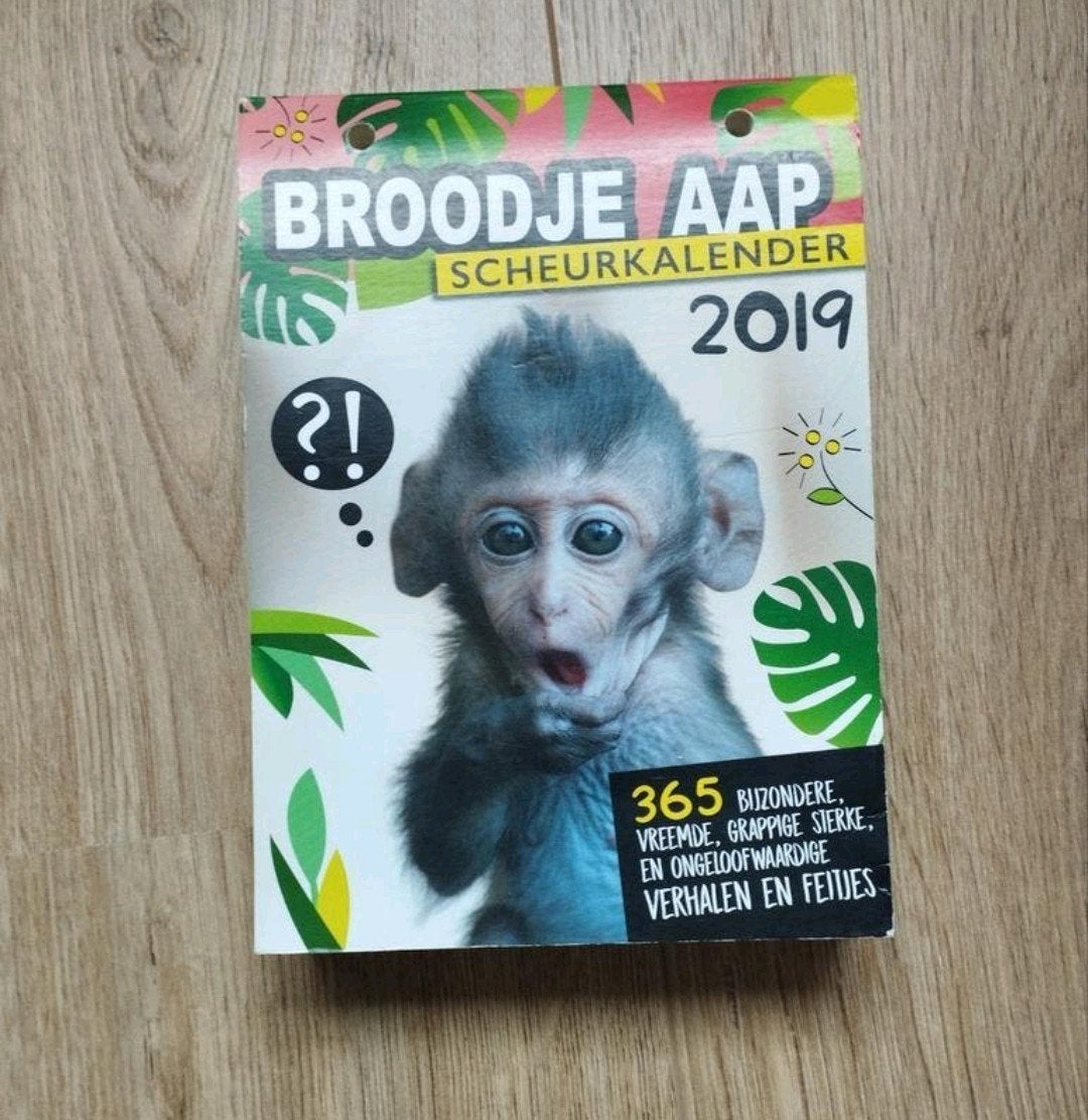 Broodje Aap Scheurkalender 2019, Ophalen of Verzenden, Dagkalender, Zo goed als nieuw