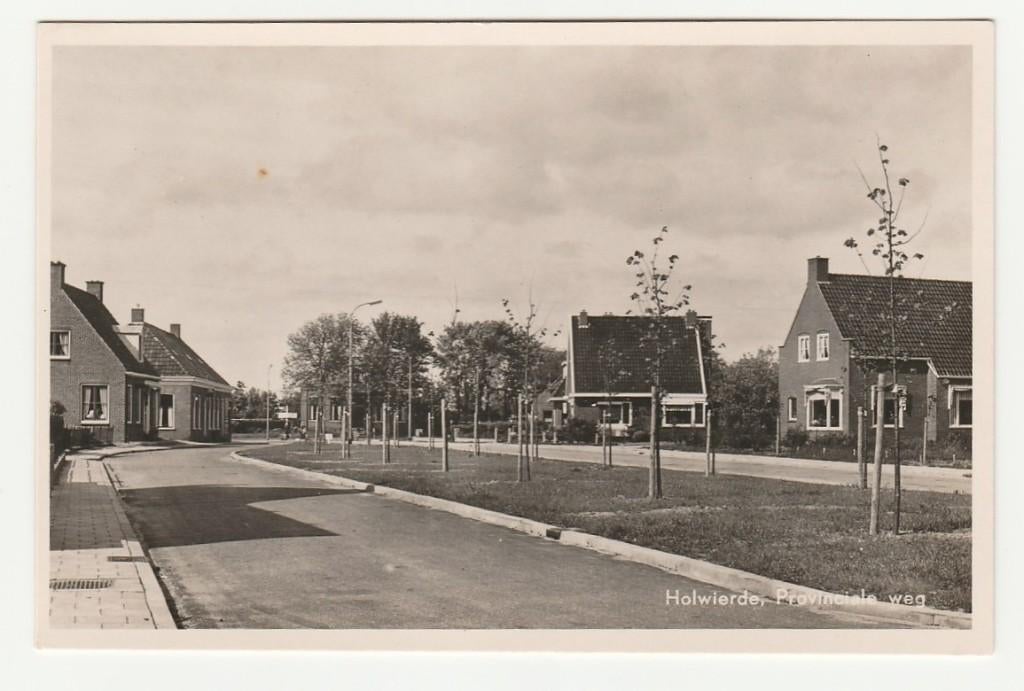 Holwierde (bij Delfzijl en Appingedam) - Provinciale weg, Verzenden, 1940 tot 1960, Ongelopen, Groningen