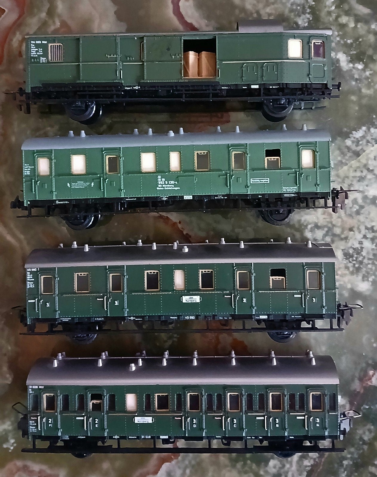 Trix Express Ho rijtuigen set DRG / DB vintage, Ophalen of Verzenden, Gelijkstroom, Wagon, Trix
