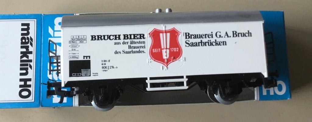 MäRKLIN HO # 4415.84020 Bierwagen BRUCH BIER nieuw in ORK, Wisselstroom, Ophalen of Verzenden, Märklin, Nieuw