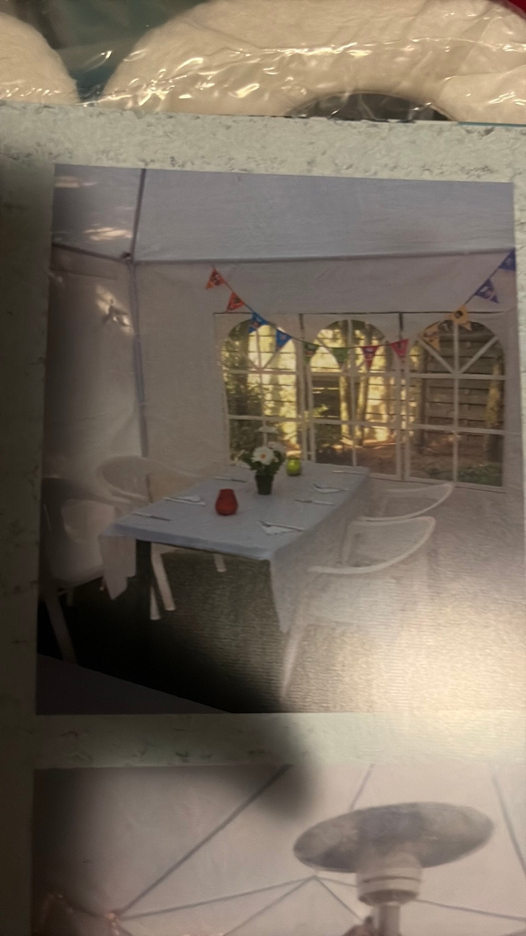Witte partytent 3x4 met zijwanden maar 2x opgezet, Ophalen of Verzenden, Zo goed als nieuw, Minder dan 5 meter