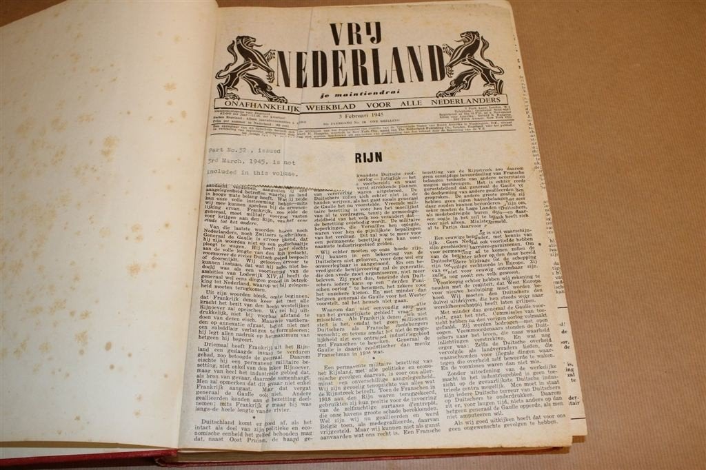 Vrij Nederland — 5e Jrg. 1945 — Onafhankelijk Weekblad, Ophalen of Verzenden, Gelezen