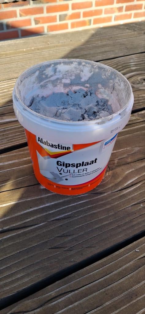 Alabastine gipsplaatvuller, Doe-het-zelf en Verbouw, Verf, Beits en Lak, Ophalen, Zo goed als nieuw, Grijs