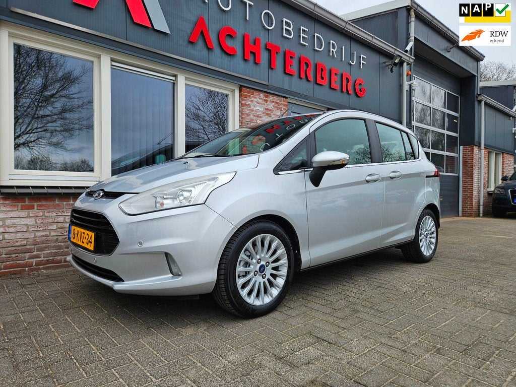 Ford B-Max 1.0 EcoBoost Titanium Trekhaak! PDC! Dealer Onder, Auto's, Ford, Voorwielaandrijving, Euro 5, 101 pk, Gebruikt