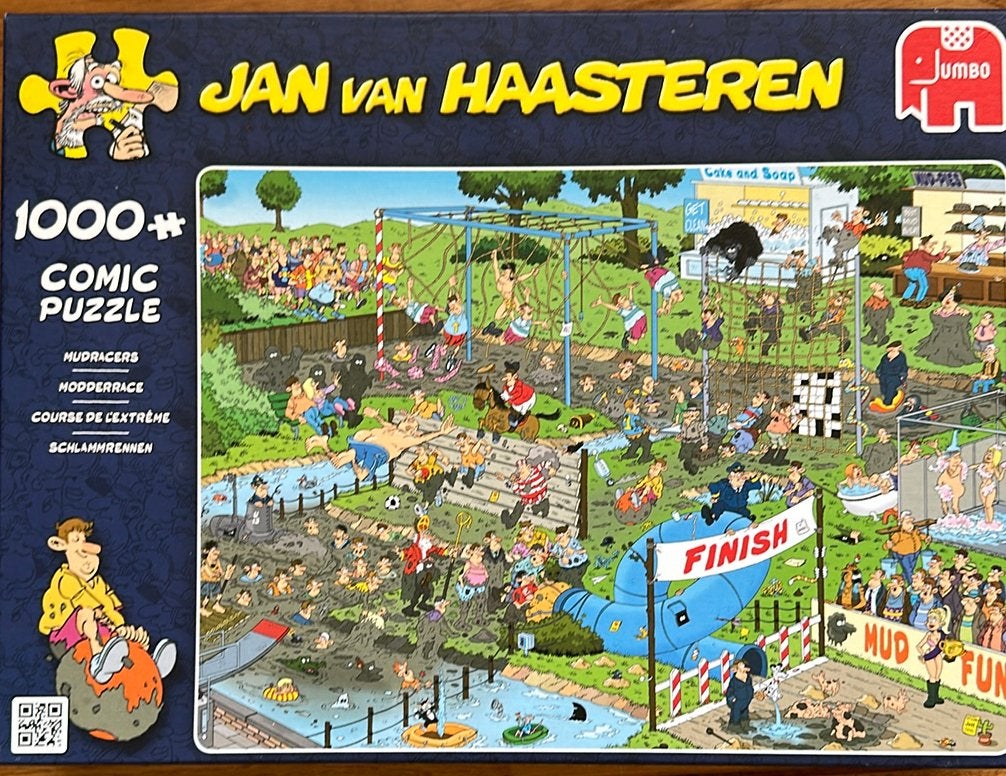 Jan van Haasteren - Modderrace - 1000 stukjes, Ophalen, 500 t/m 1500 stukjes, Zo goed als nieuw