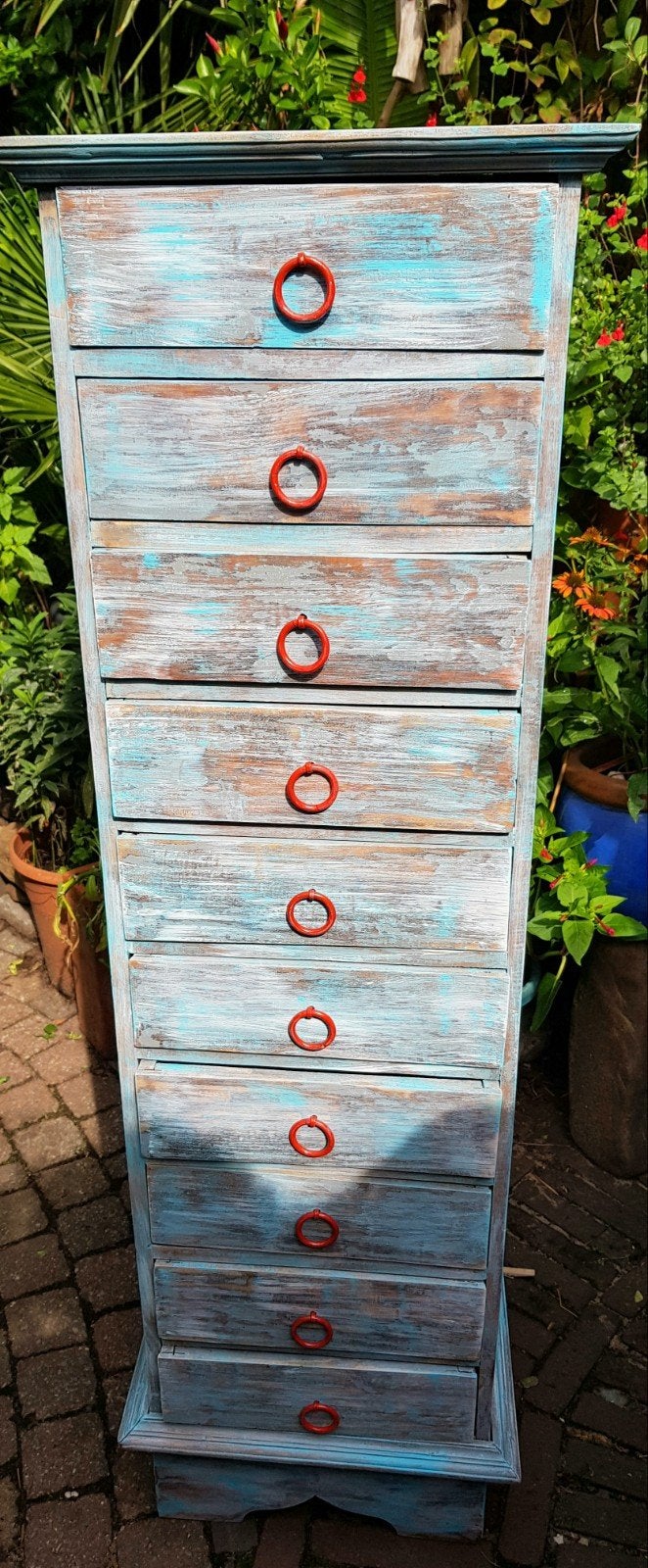 ladenkastje teakhout boho Ibiza, Ophalen, Minder dan 50 cm, Teakhout, Minder dan 100 cm