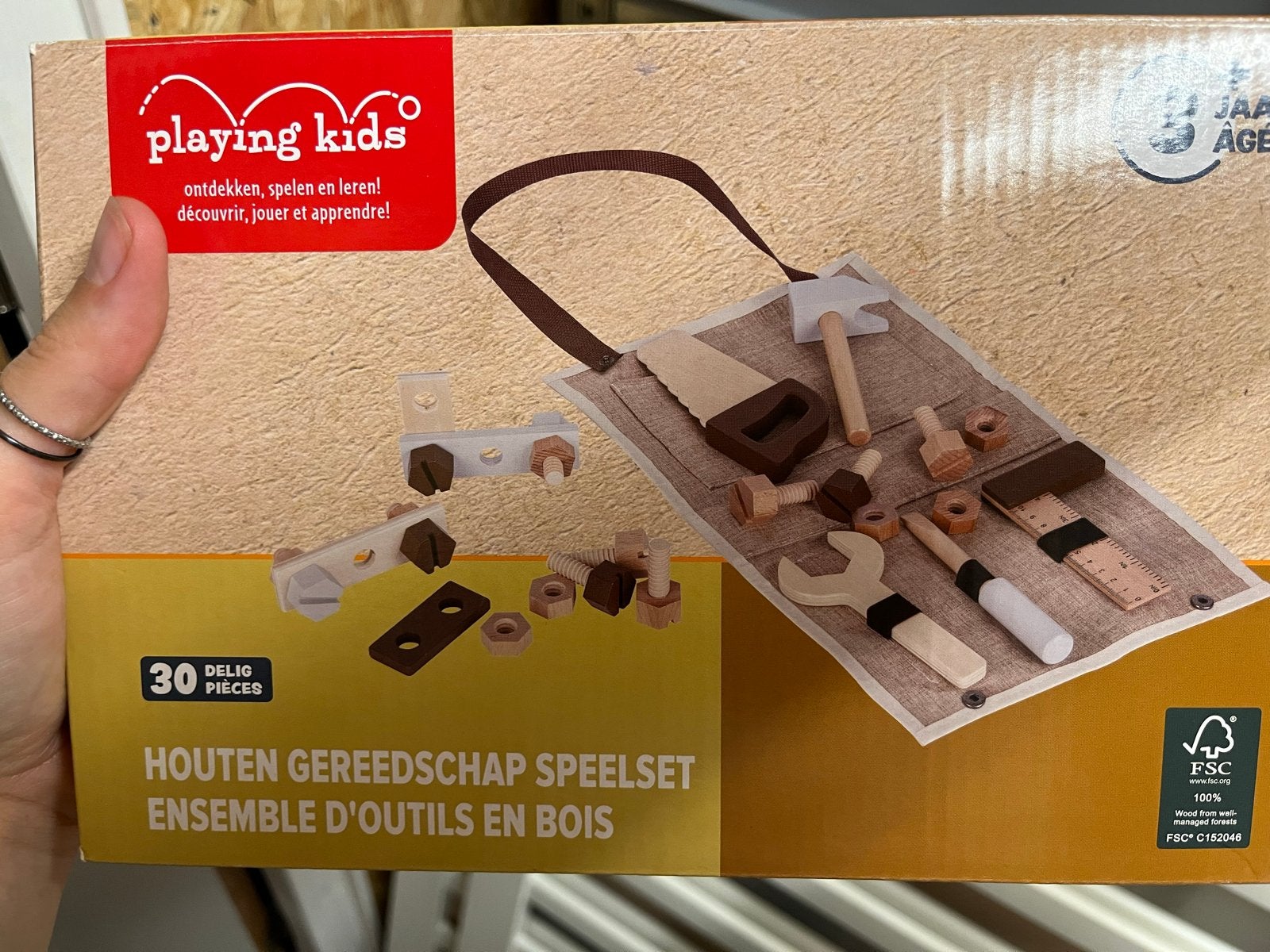 Houten Timmer/Schroefset Speelgoed Lidl (Gebruikt), Ophalen of Verzenden, Gebruikt, Overige typen