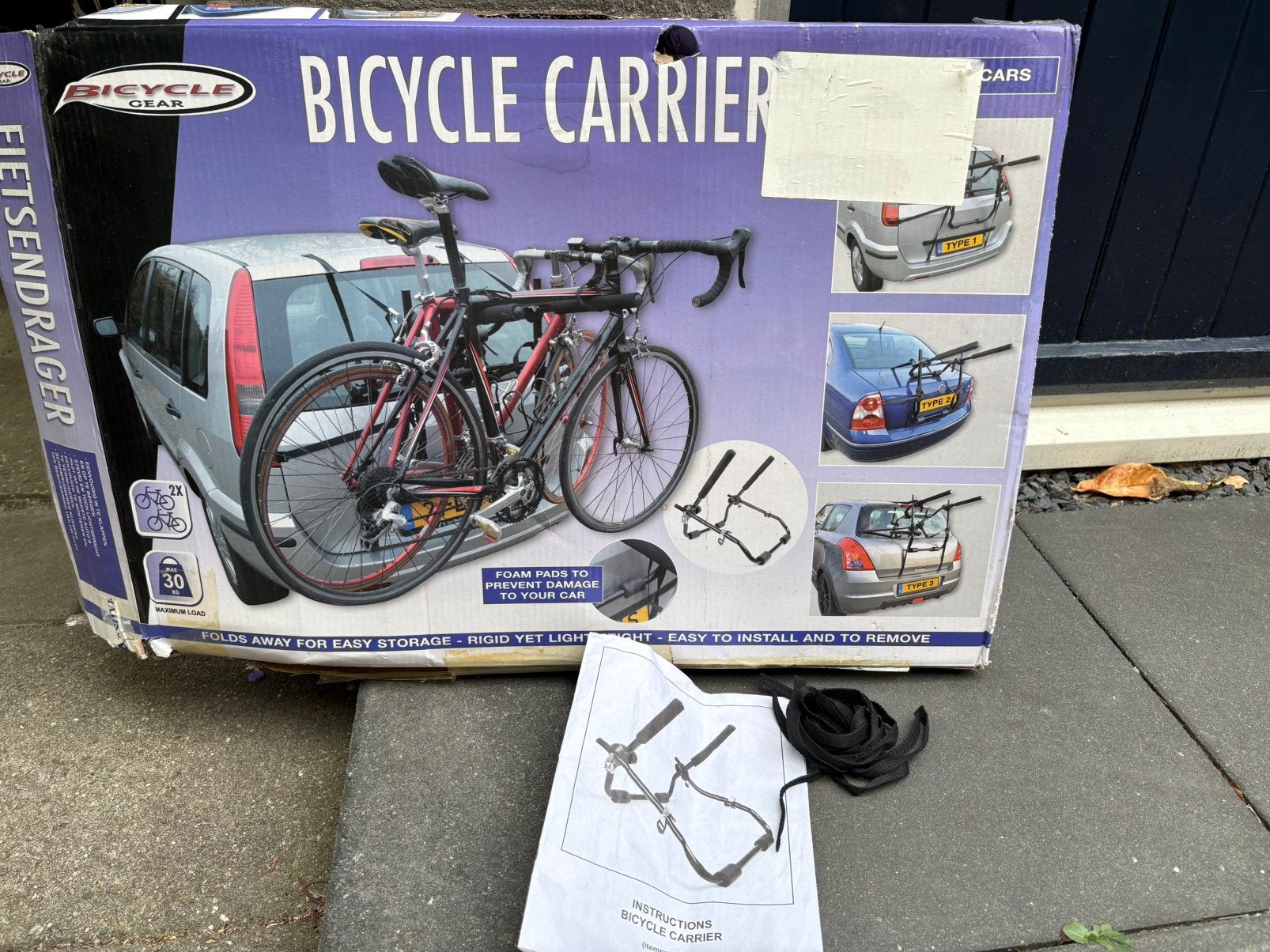 Fietsendrager achterklep - geen trekhaak nodig, Ophalen, 1 fiets, Gebruikt, Achterklepdrager