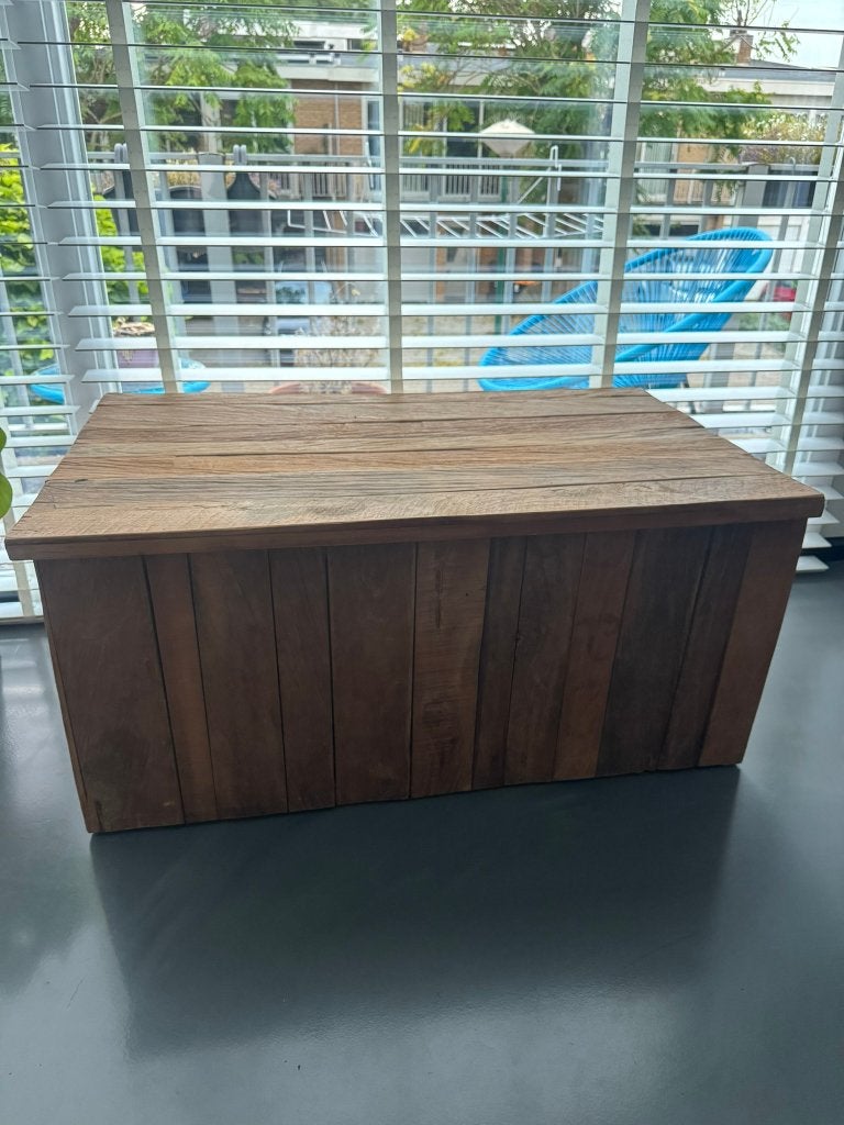 Houten dekenkist, Ophalen, Gebruikt, 100 tot 150 cm, 5 – 50