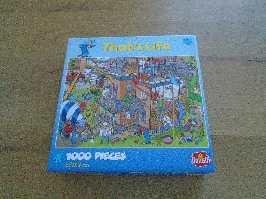 That's life puzzel: De bouwplaats, Ophalen, 500 t/m 1500 stukjes, Zo goed als nieuw, Legpuzzel