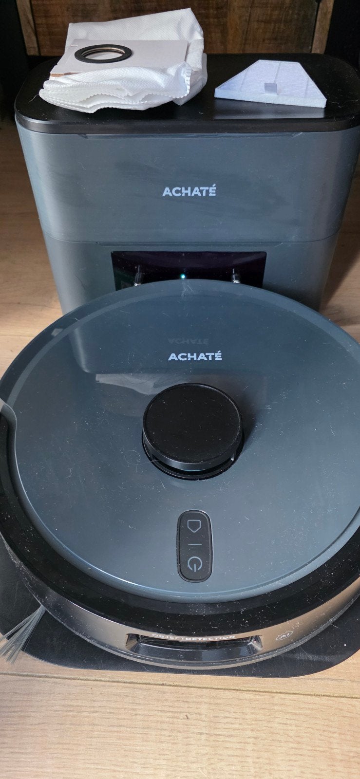 Achaté Robotstofzuiger met Dweilfunctie en Oplaadstation, Overige merken, Gebruikt, Ophalen of Verzenden, Robotstofzuiger