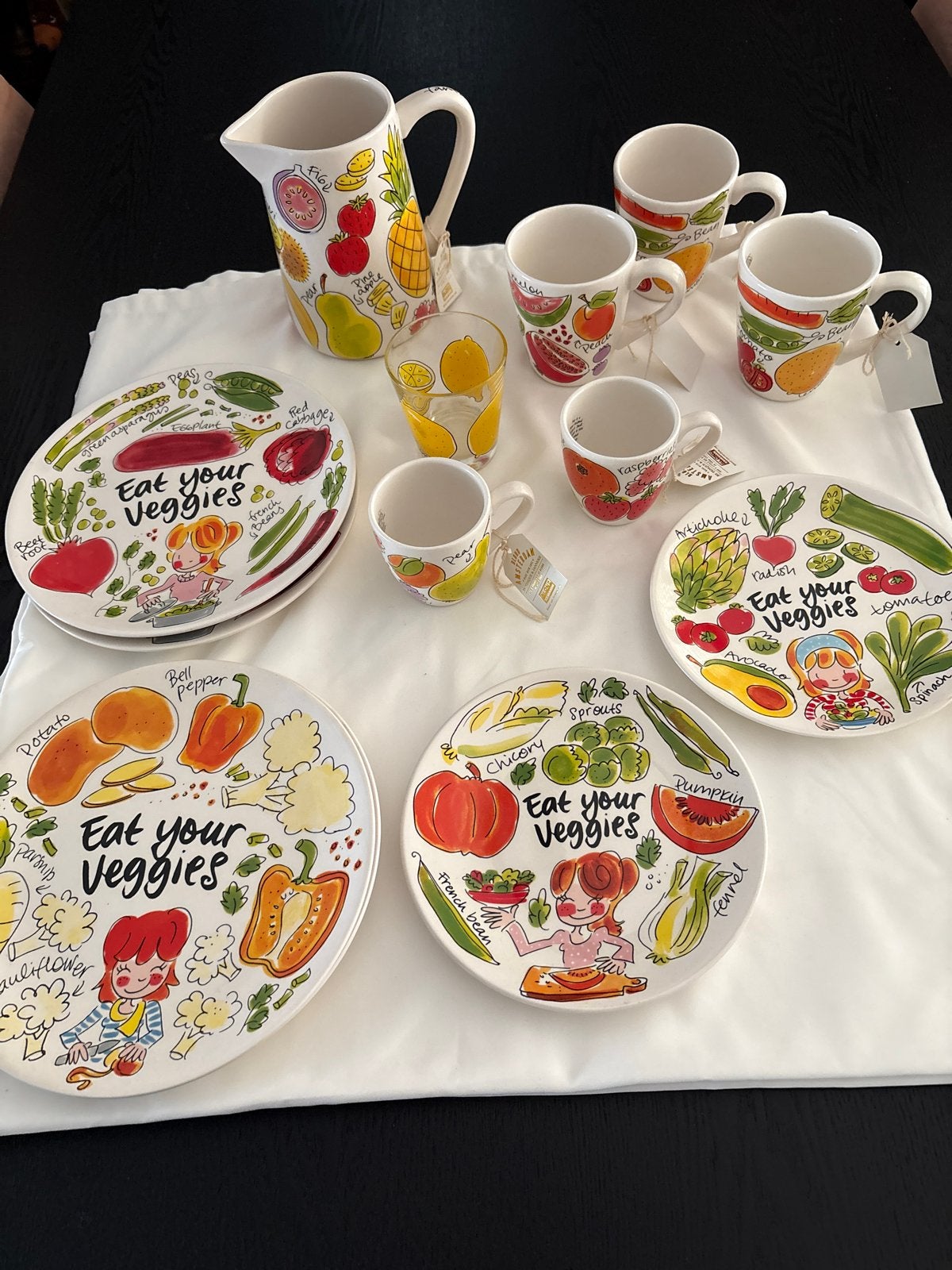 Blond Amsterdam Eat Your Veggies Servies Set, Ophalen, Zo goed als nieuw, Overige stijlen, Aardewerk