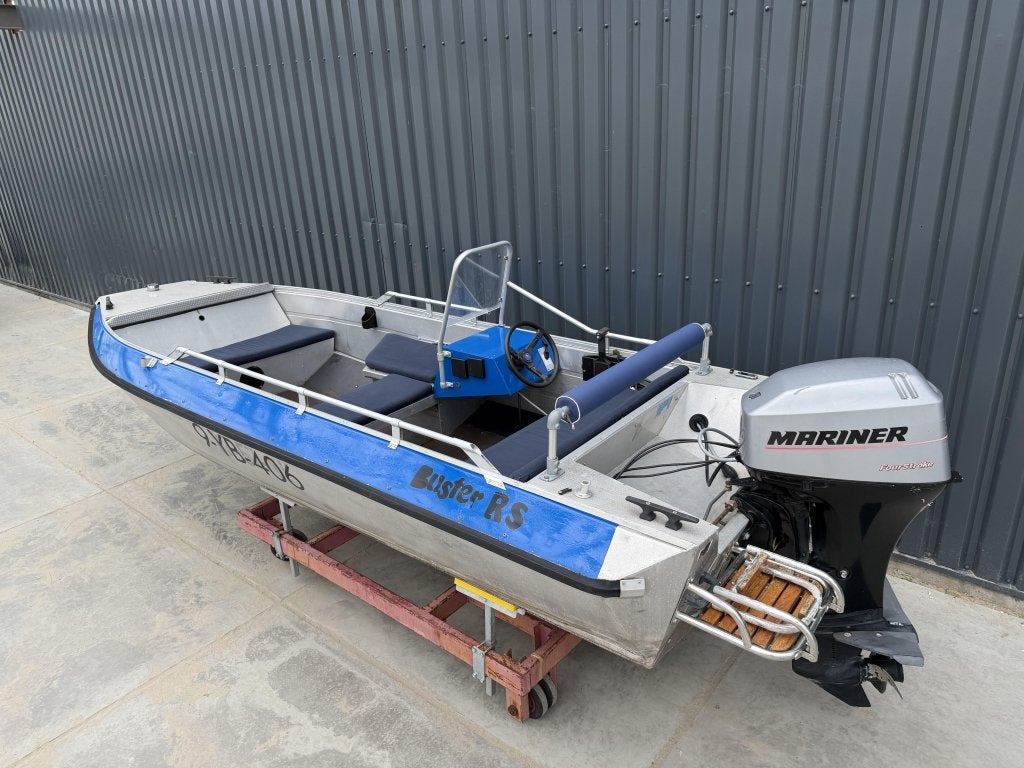 Buster Rs Aluminium Mariner 30PK 4-takt Trim Elek Start Boot, Watersport en Boten, Overige merken, Zo goed als nieuw, 30 tot 50 pk