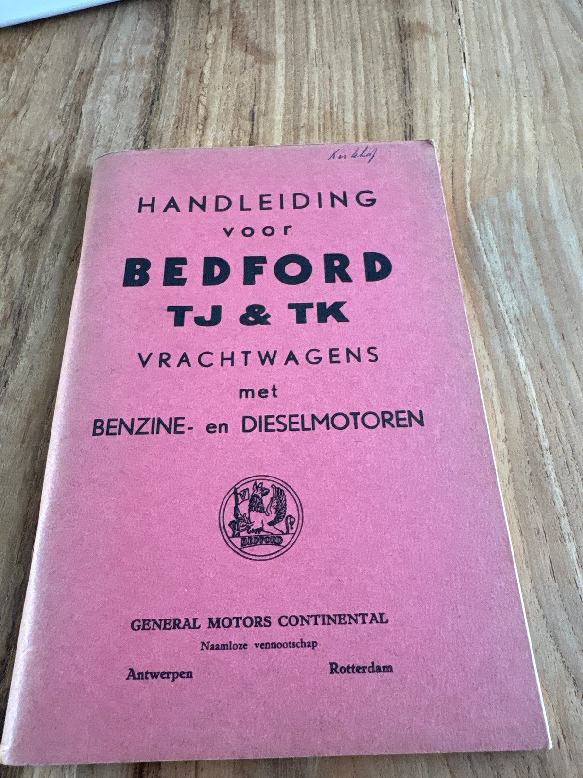 Handleiding Bedford TJ & TK Vrachtwagens Benzine/Diesel, Ophalen of Verzenden