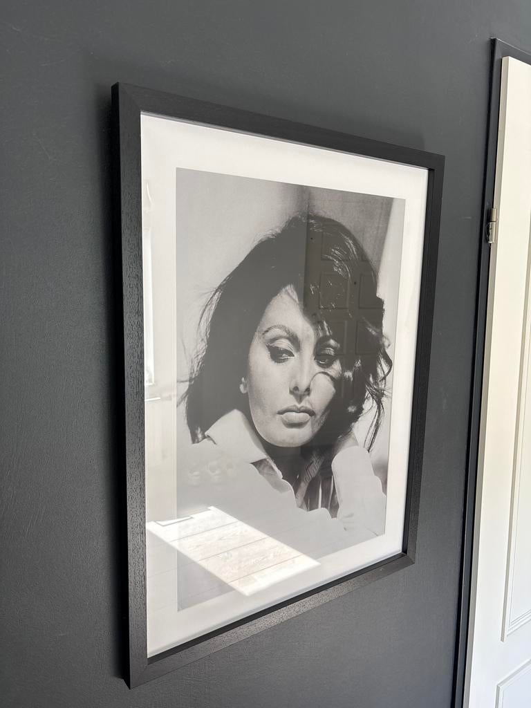 Ingelijste zwart-wit foto van Sophia Loren, Ophalen