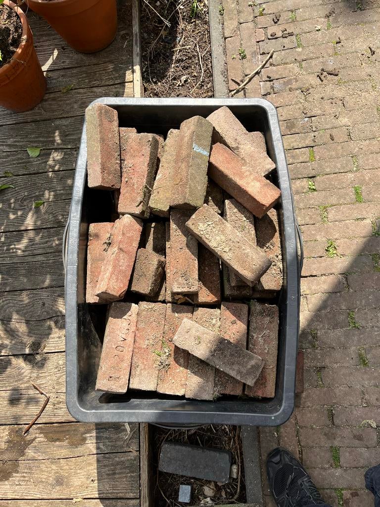 Gratis klinker Waaltjes (1,5m2) - 5x20cm, Tuin en Terras, Tegels en Klinkers, Ophalen, Gebruikt, Minder dan 5 m², Klinkers