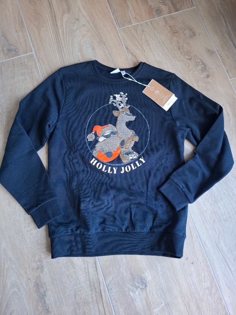 Name-it kersttrui - donkerblauw - maat 146 / 152, Kinderen en Baby's, Kinderkleding | Maat 146, Trui of Vest, Nieuw, Ophalen of Verzenden