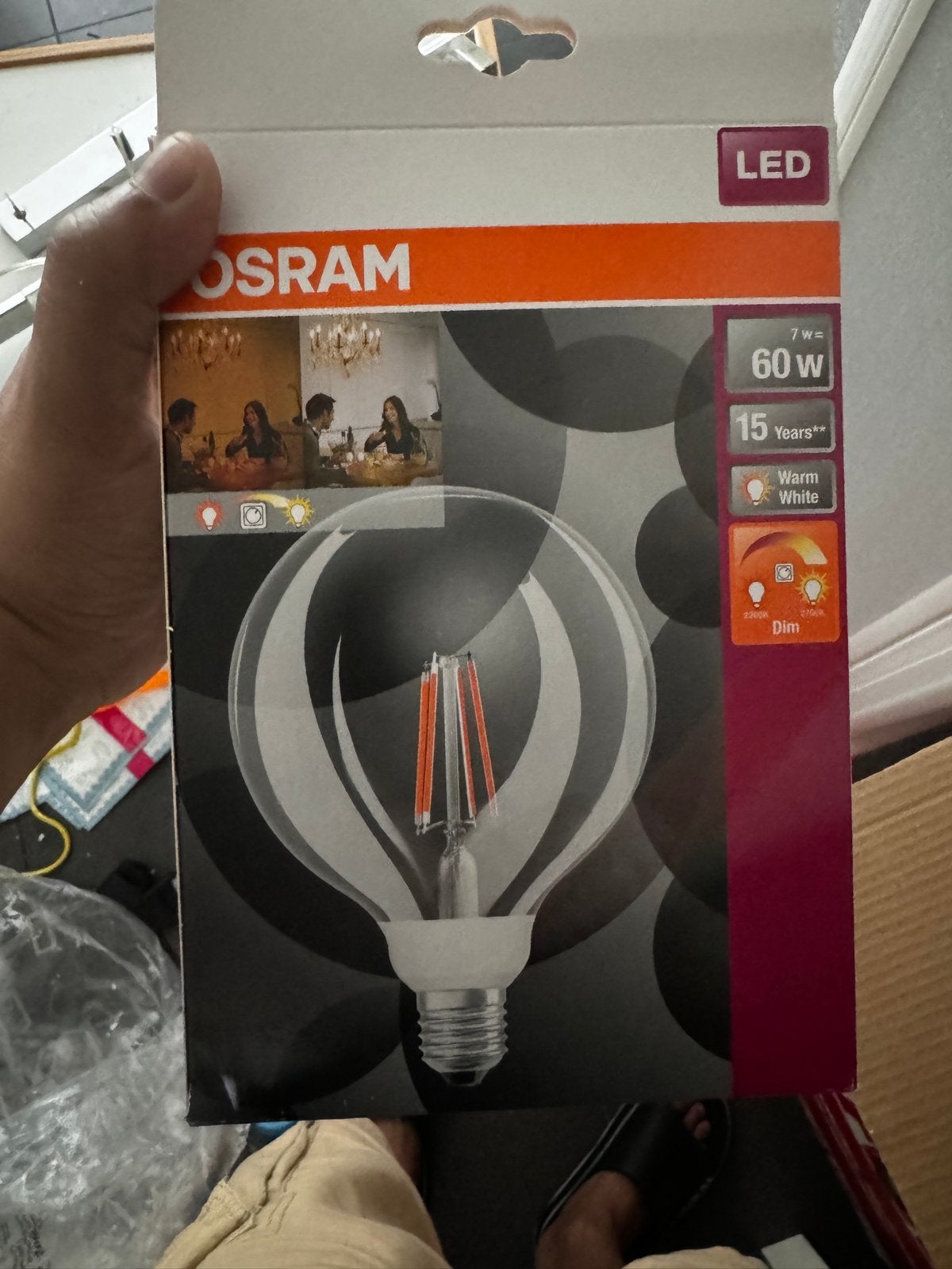 Osram LED lamp E27 7W (60W equivalent) Warm Wit Dimbaar, Led-lamp, Osram, 60 watt of meer, Dimbaar