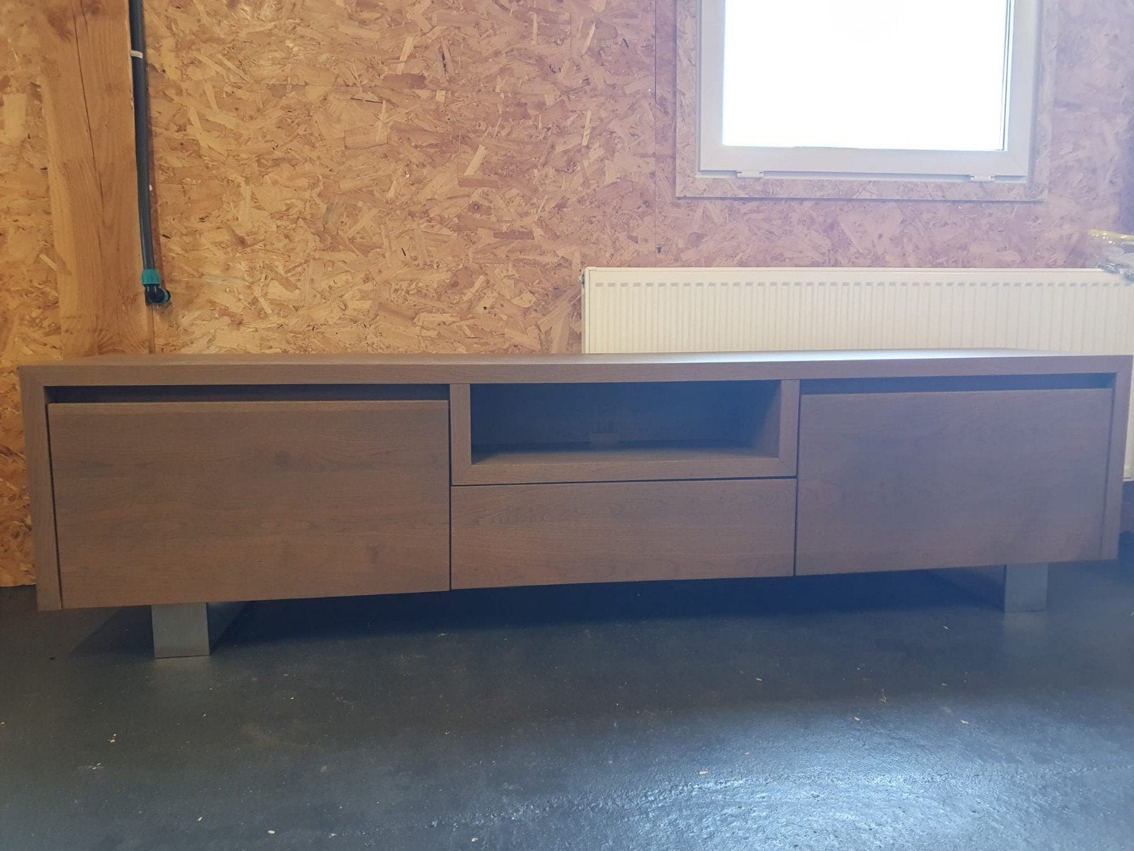 Tv meubel eiken, Huis en Inrichting, Kasten | Televisiemeubels, Ophalen, Zo goed als nieuw, 200 cm of meer, Minder dan 100 cm