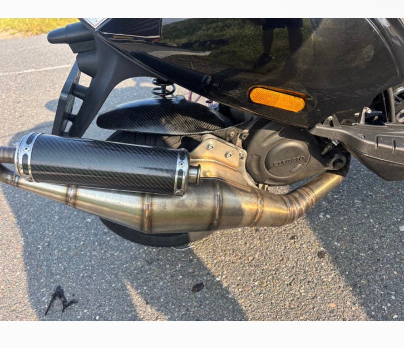 Gezocht: Pipe Design uitlaat Piaggio 180 / 55 slag, Fietsen en Brommers, Brommers | Tuning en Styling, Ophalen, Zo goed als nieuw