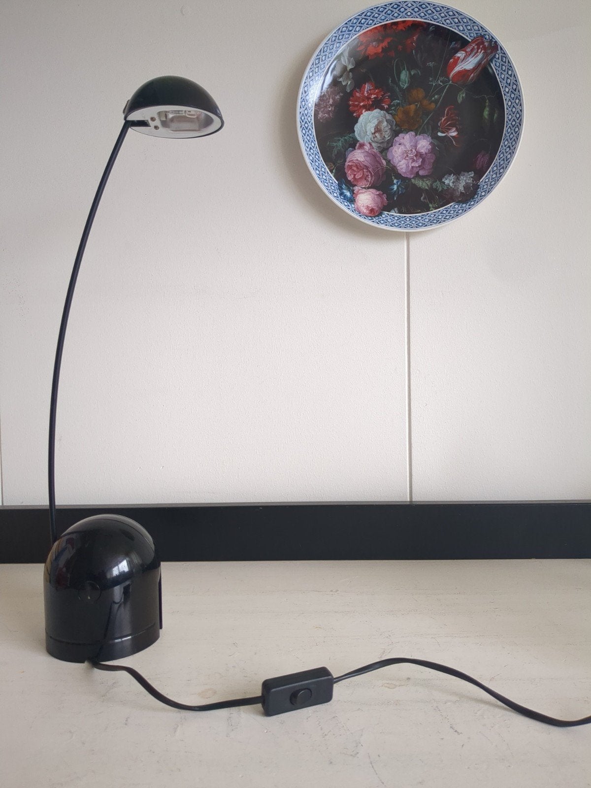 Vintage Ikea verstelbare bureaulamp B705, Huis en Inrichting, Ophalen, Gebruikt, Vintage, Zwart