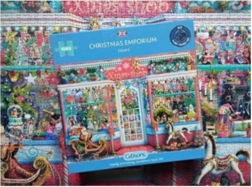 Gibsons puzzel 'christmas emporium' by Eduard, Ophalen, 500 t/m 1500 stukjes, Zo goed als nieuw, Legpuzzel