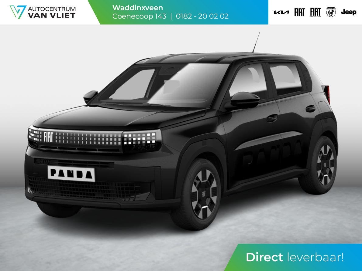 Fiat Grande Panda 1.2 Hybrid ICON, Stof, Met garantie (alle), Parkeersensor, Zwart