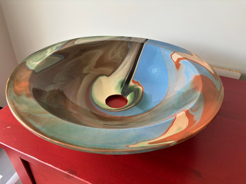 Waskom - keramisch - rond 46,5 cm - hoog 10 cm, Ophalen, Minder dan 50 cm, Nieuw, Minder dan 100 cm