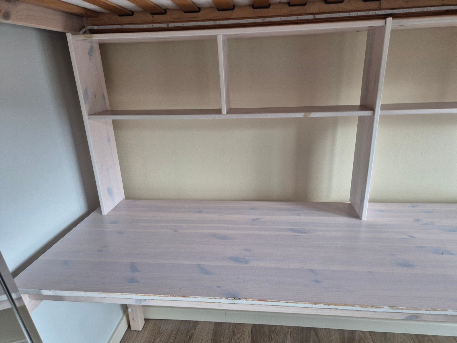 Hoogslaper met bureau en planken - ideaal voor kleine kamers, Ophalen, Gebruikt, Eenpersoons, 160 tot 180 cm