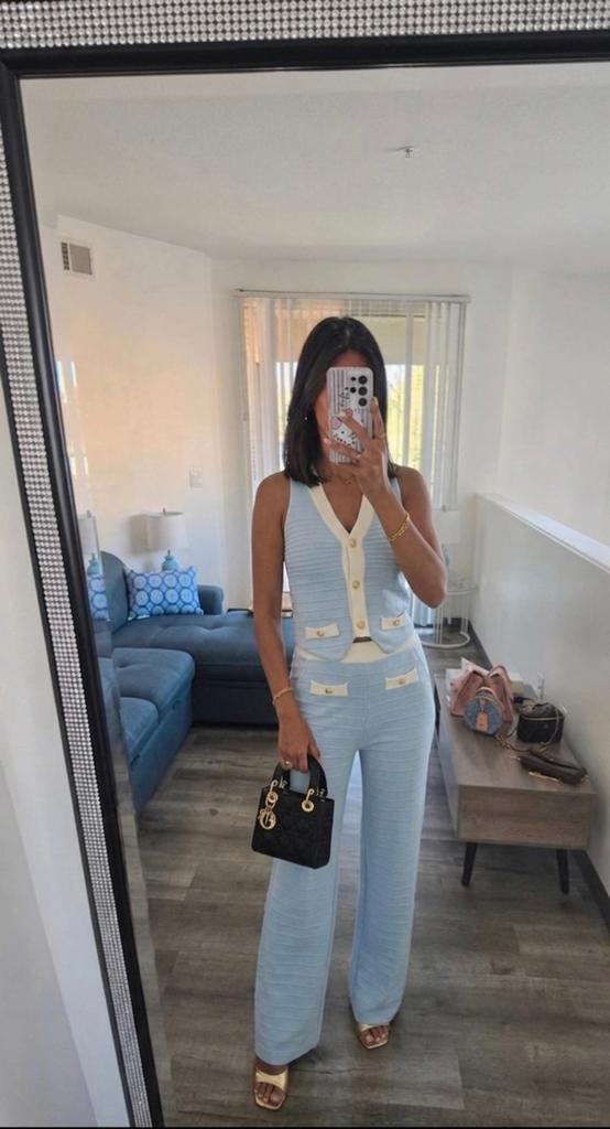 2 piece set Voor de zomer, Kleding | Dames, Jumpsuits, Verzenden, Nieuw, Maat 38/40 (M), Blauw