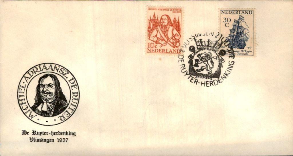 Vlissingen - de Ruijter - FDC - 1957 - open klep, Verzenden, Envelop