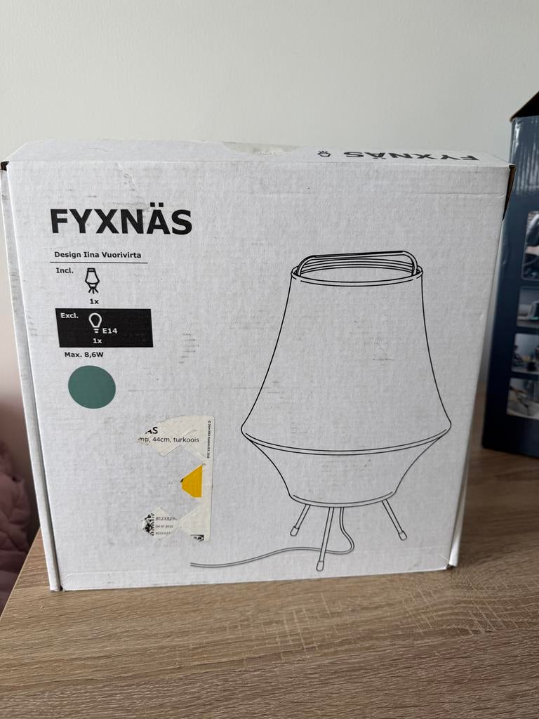 IKEA FYXNÄS Tafellamp - Nieuw in doos, turkoois, Ophalen of Verzenden, Nieuw