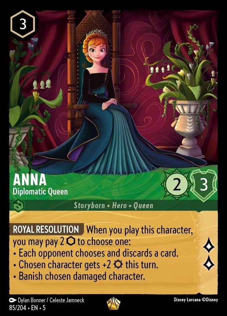 Disney Lorcana - Shimmering Skies - 85  - Anna - Diplomatic, Ophalen of Verzenden, Nieuw, Losse kaart