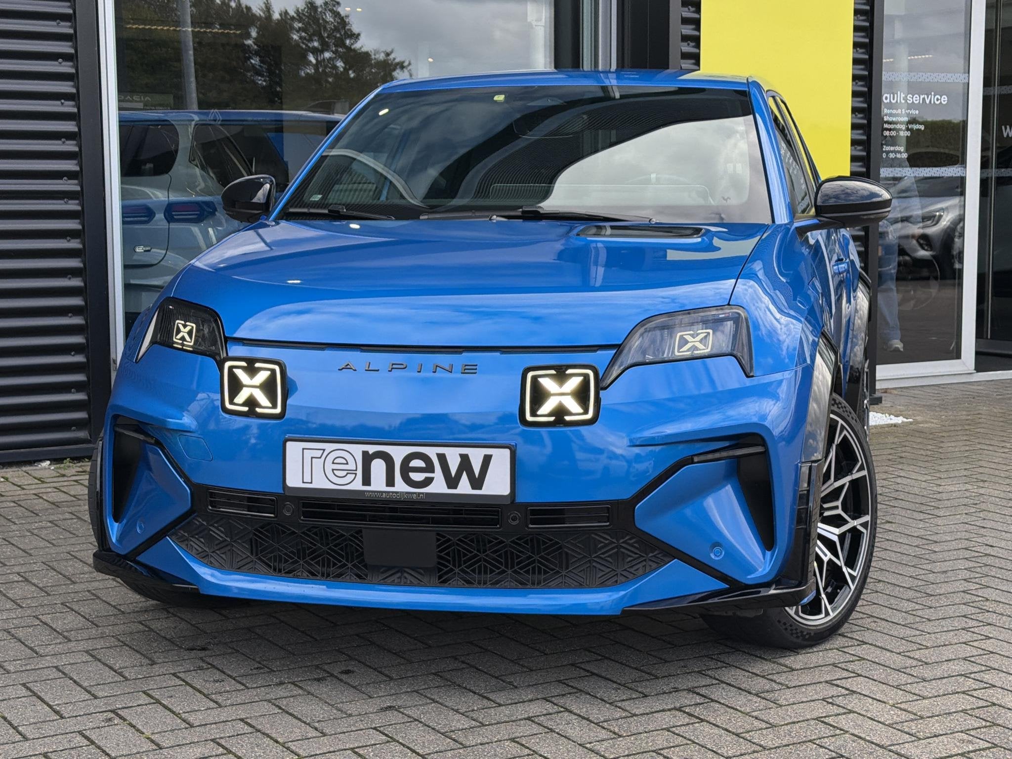 Alpine A290 GT Performance 52 kWh, Auto's, Dealer onderhouden, Gebruikt, Verwarmde buitenspiegels, Blauw