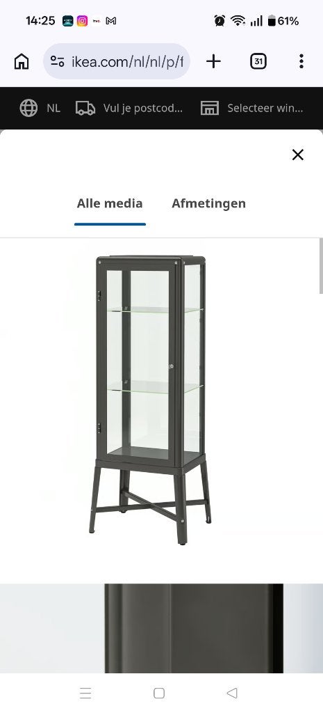 Foto 3 van Vitrine kast Ikea