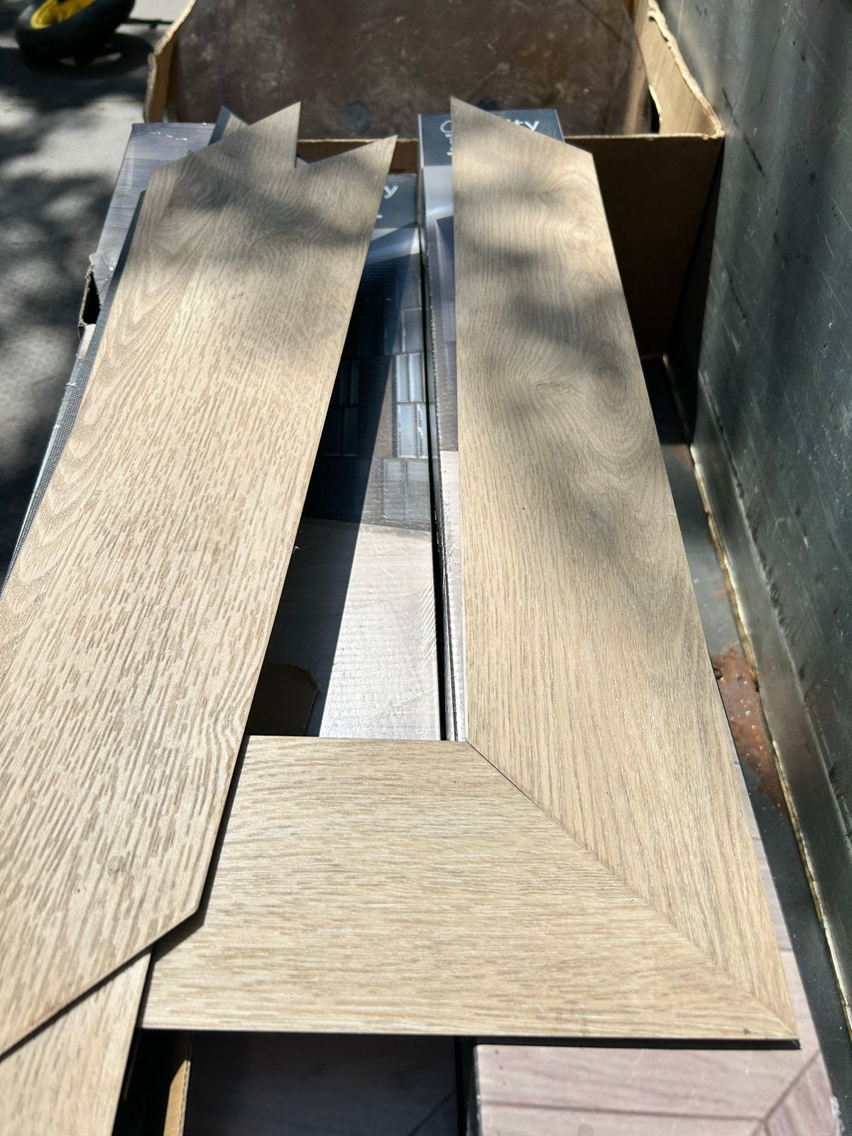 14+ m² PVC Hongaarse Punt Vloer - Lijm - Nieuw, Huis en Inrichting, Stoffering | Vloerbedekking, Ophalen, Bruin, Nieuw, Vinyl